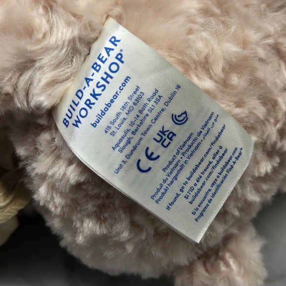 Build a Bear Happy Hugs Bear with Soft Light Brown Fur & Cute Smile 18" w Shorts - Picture 13 of 15